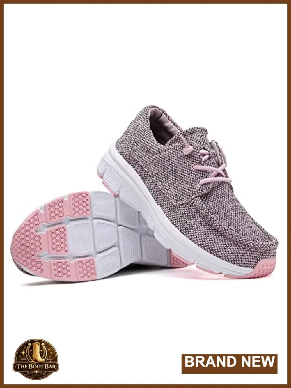 Canvas Boat Loafers with Memory Foam Insole, Elastic Lace